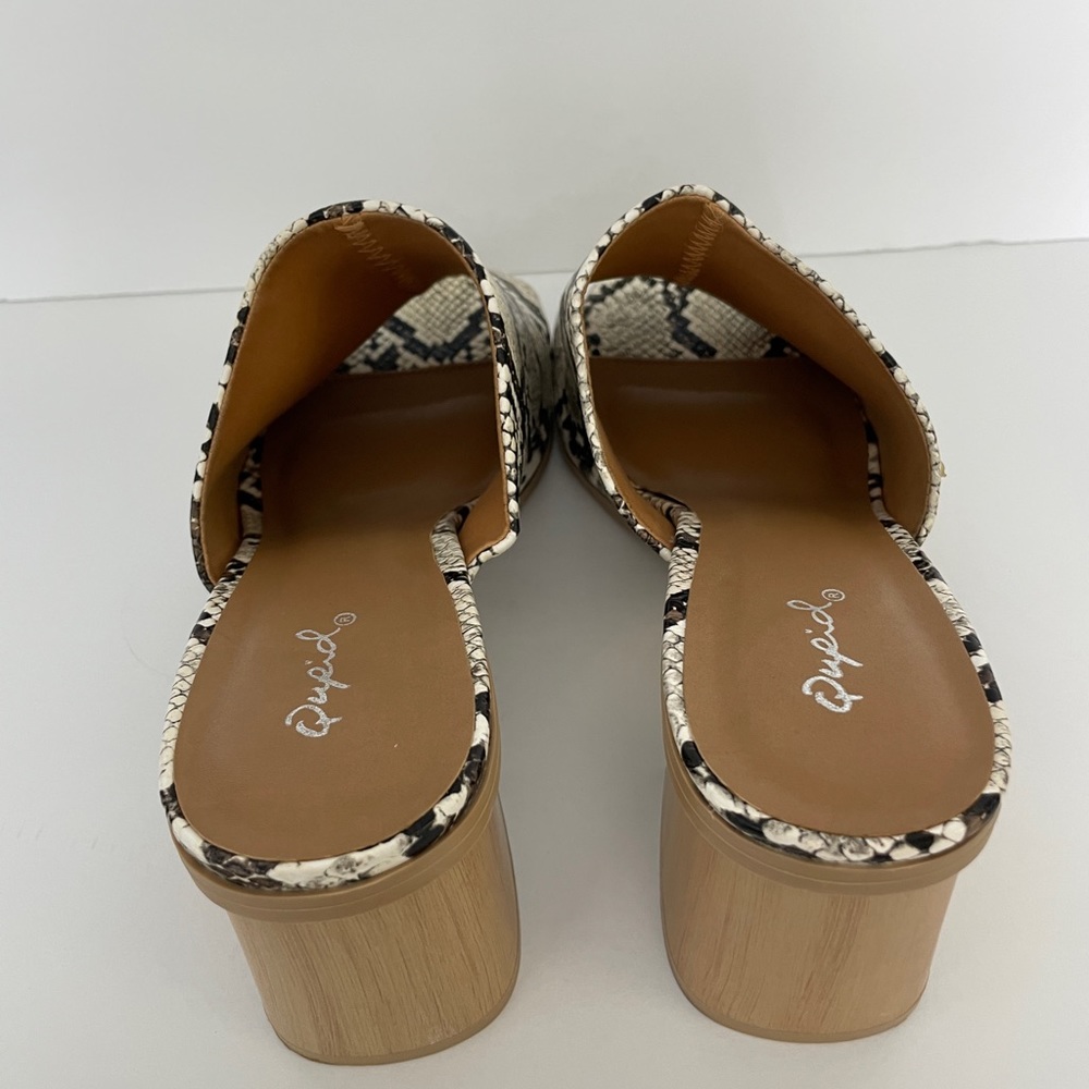 Qupid Women’s Python Print Sandals Size 10 - image 3